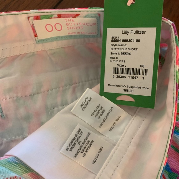 NWT Lilly Pulitzer The Buttercup Short size 00 - Picture 9 of 9